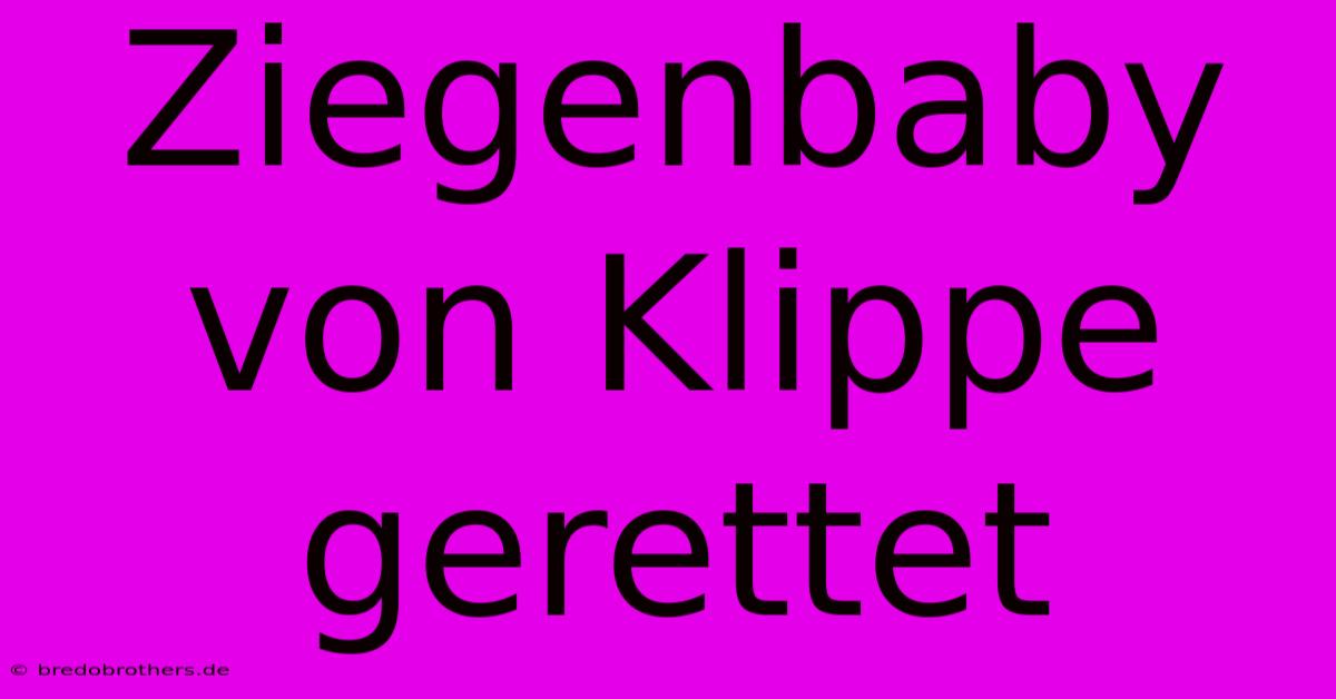 Ziegenbaby Von Klippe Gerettet